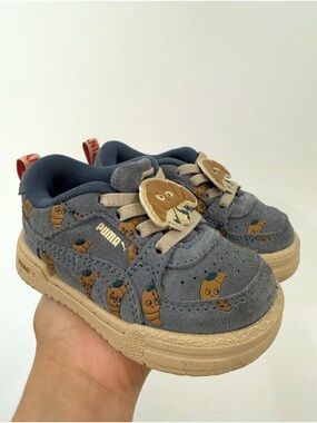 Tiny Cottons X PUMA Kids' Blue Suede Character Sneakers